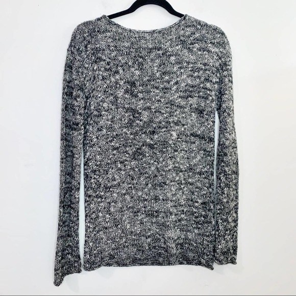 J. CREW Black & White Scoop Marled Knit Sweater - Picture 6 of 9